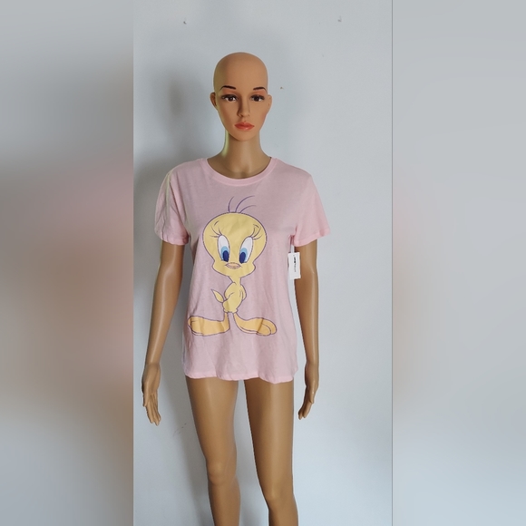 Charming Pink Tweety Bird Pullover: Embrace Looney Tunes Nostalgia in Style! - Picture 1 of 7